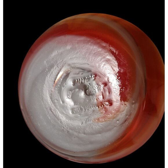 Smith's Old Timer Glass Handblown Red & White Swirl Pitcher Decorative Vase,9.5" - Picture 11 of 12